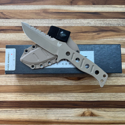 *DISCONTINUED* Benchmade Fixed Adamas 4" Fixed Blade w/ Serrated Spine & Sheath