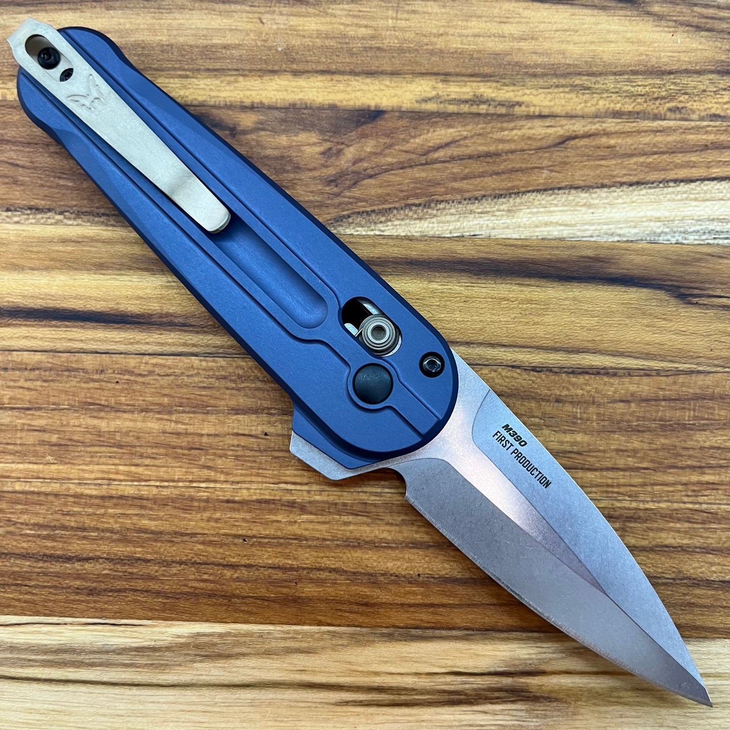 Benchmade Lowden 2.75" Flipping Knife w/ Crater Blue Aluminum Handle