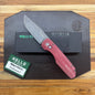 Pro-Tech Vero Synapse 3.5" Auto w/ Red Linen Micarta & Black Aluminum Handle
