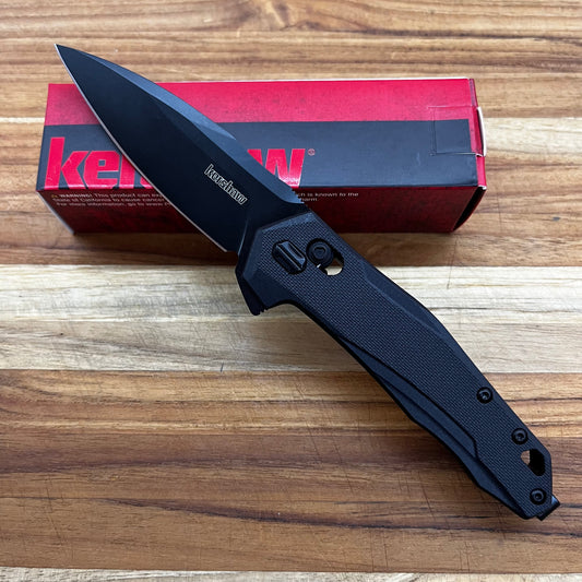 Kershaw Monitor 3" All Black Flipping Knife w/ Black Nylon Handle