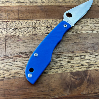 Spyderco Grasshopper 2" Folding Knife w/ Blue Handle