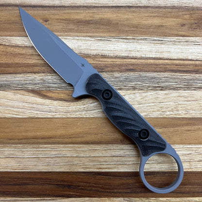 Toor SOF 3" Phantom Grey Jank Shank S w/ Sheath and Finger Hole