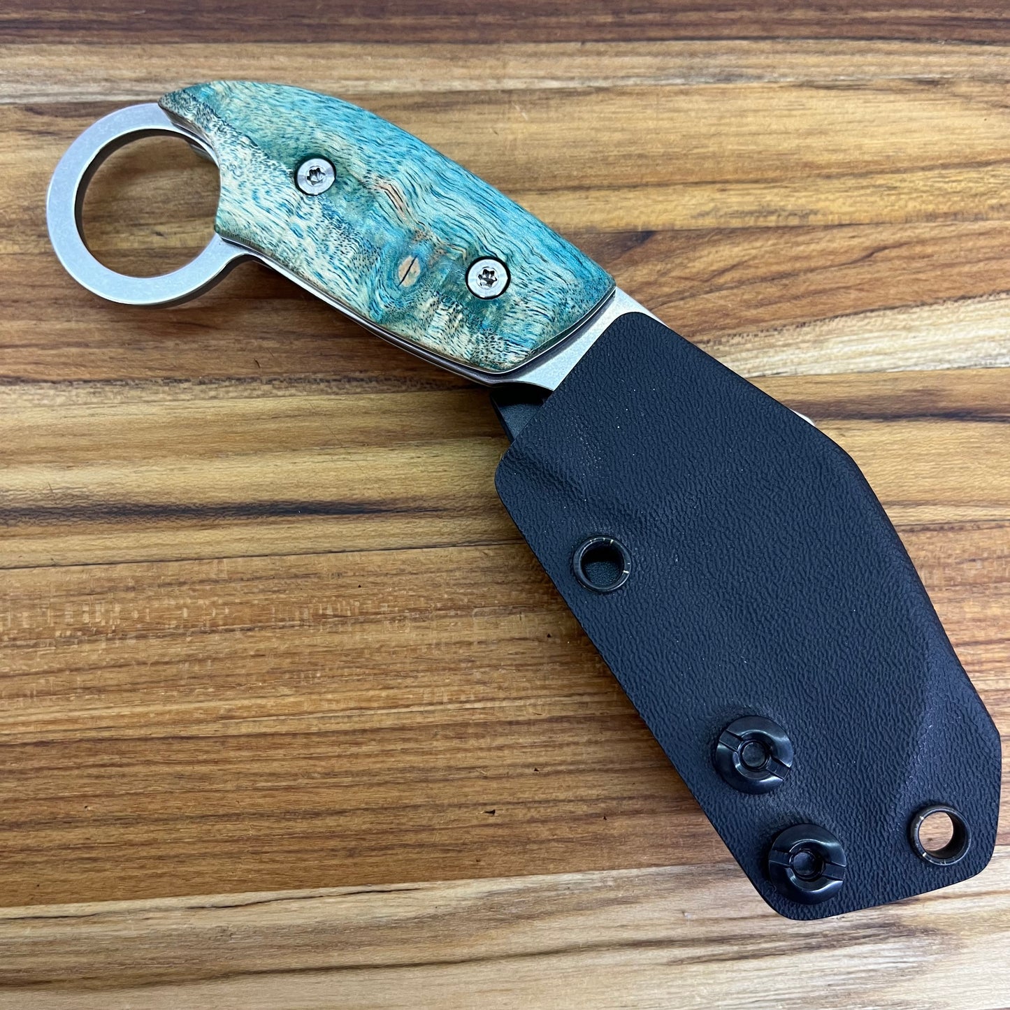 Meglio Blade Show Semi-Custom 2" MagnaCut Karambit w/ Turquoise Primavera Handle & Kydex Sheath