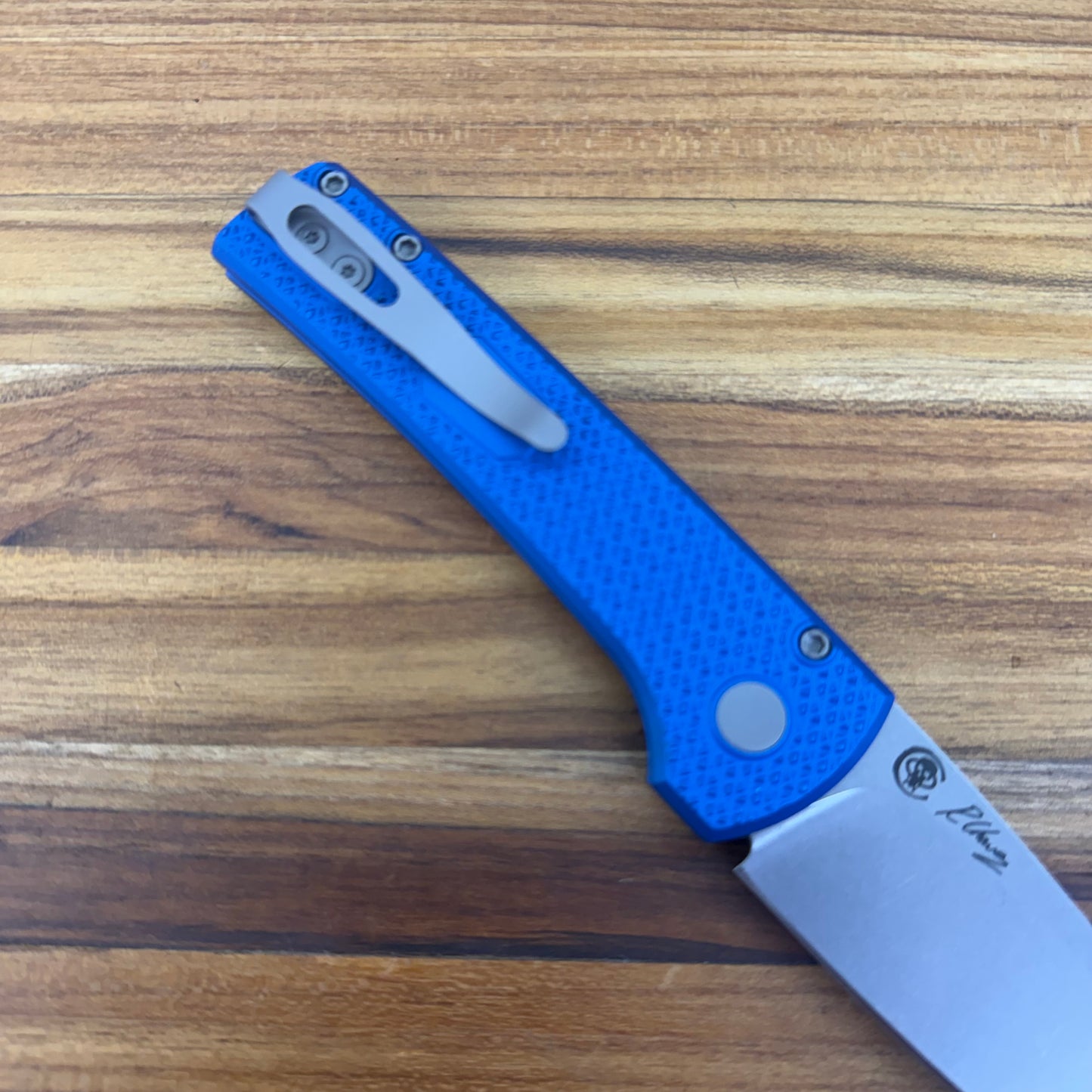 Pro-Tech Chavez Scapegoat Compact 3" Auto w/ MagnaMax & Blue Carbide Textured Aluminum Handle
