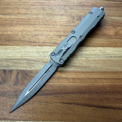 Microtech Dirac D/E 3" OTF Apocalyptic w/ Natural Clear Handle
