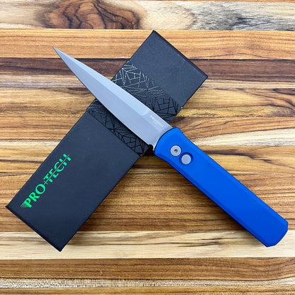 Pro-Tech Godfather 4" Auto w/ Blue Handle