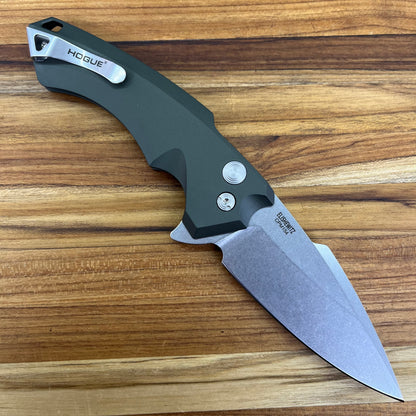 Hogue X5 4" Flipping Knife w/ OD Green Aluminum Handle