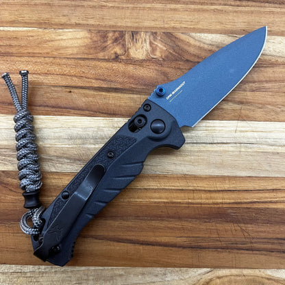 Benchmade Mini Adira 3.25” Folding Knife w/ Tempest Gray Grivory Handle