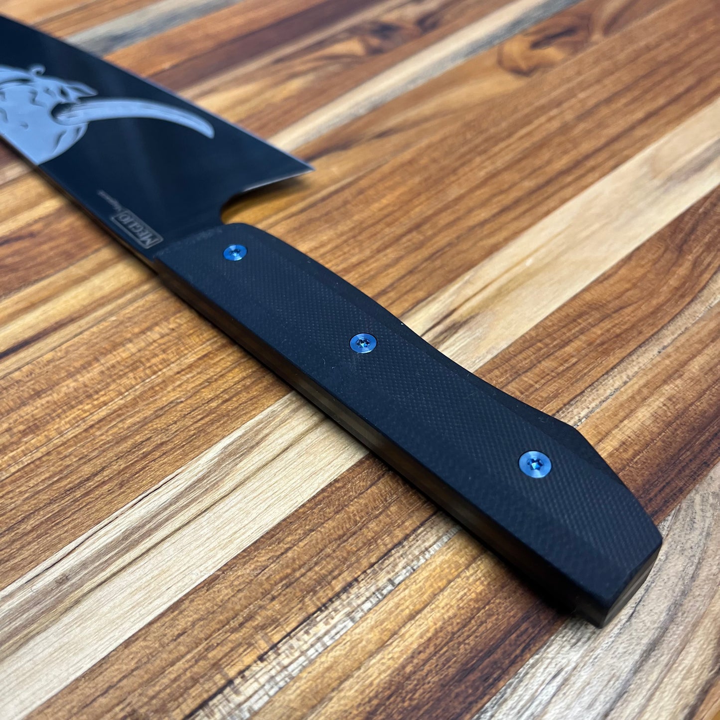 Meglio Production 10" DLC Kiritsuke 2.0 w/ Lasered Oni Yokai