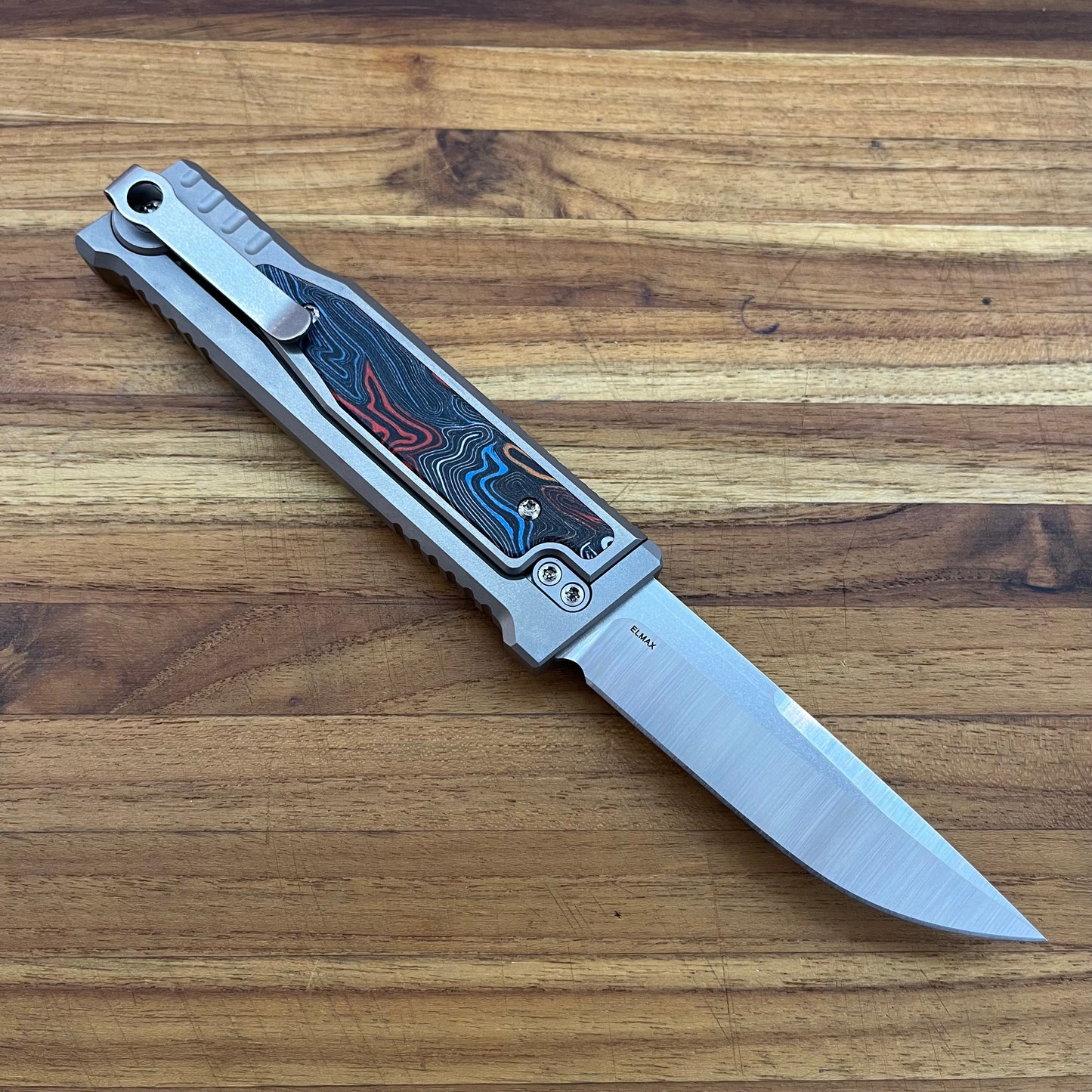 Reate EXO-M 3.25" Drop Point Gravity Knife w/ Multicolor Handle