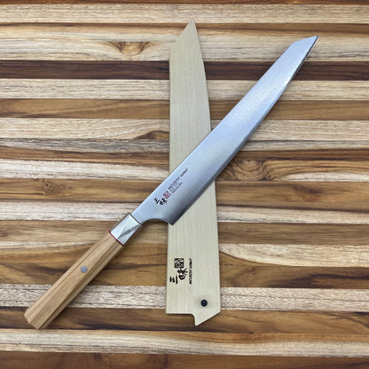 Mcusta Zanmai Beyond Blue 240mm (9.5") Natural Wood Sujihiki Saya w/ Pin