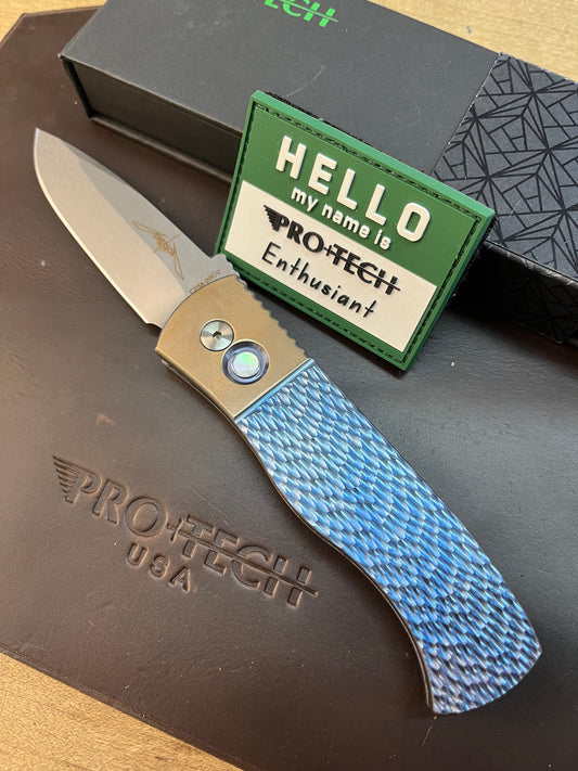 Pro-Tech Blue Titanium 2024 Blade Texas CQC7 Emerson Custom 003 Auto