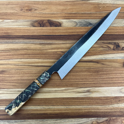 Burningsword Ironworks 300mm (12") Sujihiki w/ Maple Burl Handle