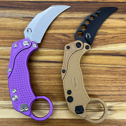 Reate EXO-K 3" Stonewash Purple Gravity Karambit w/ Trainer Knife