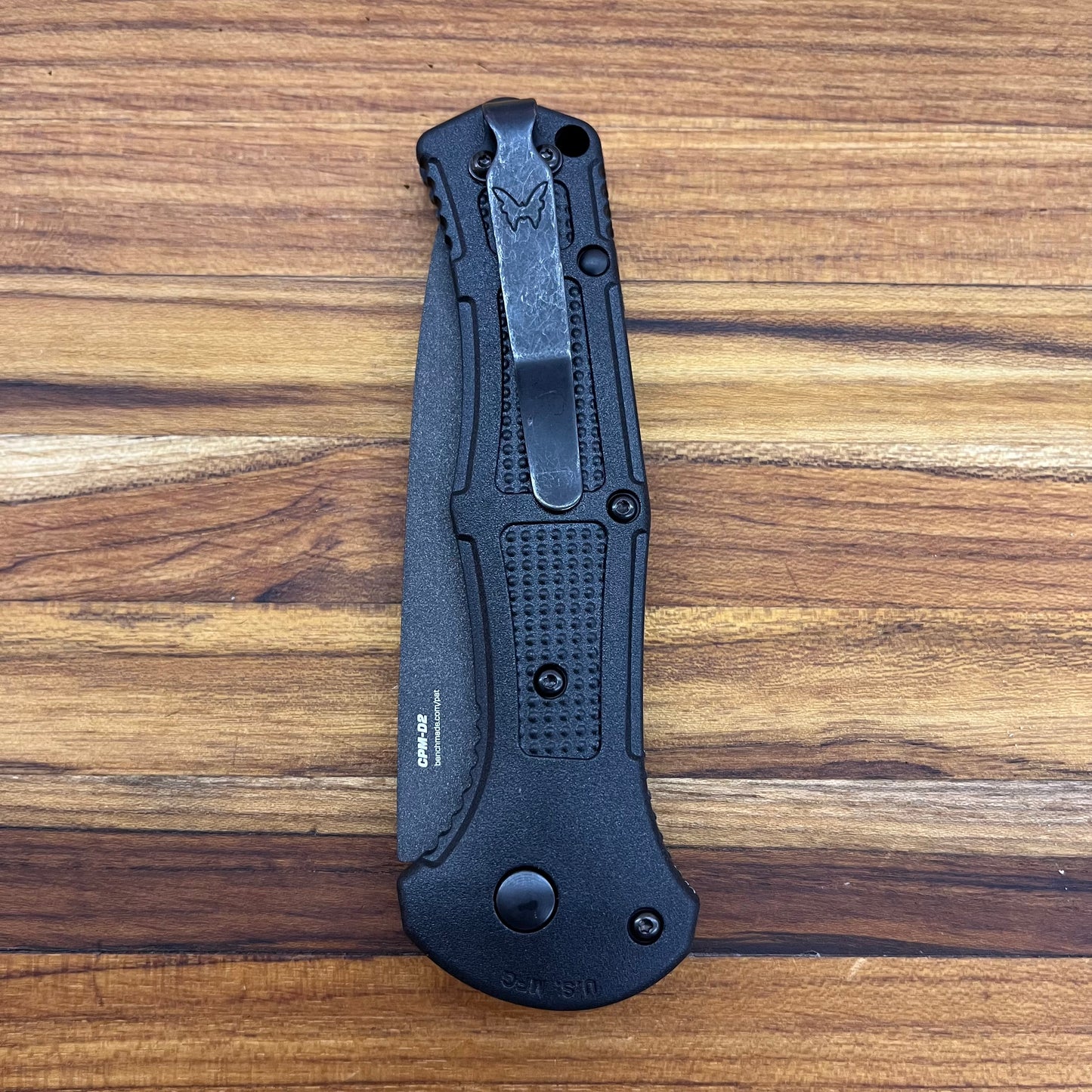 Benchmade Claymore 3.5" Auto w/ Textured Black Grivory Handle