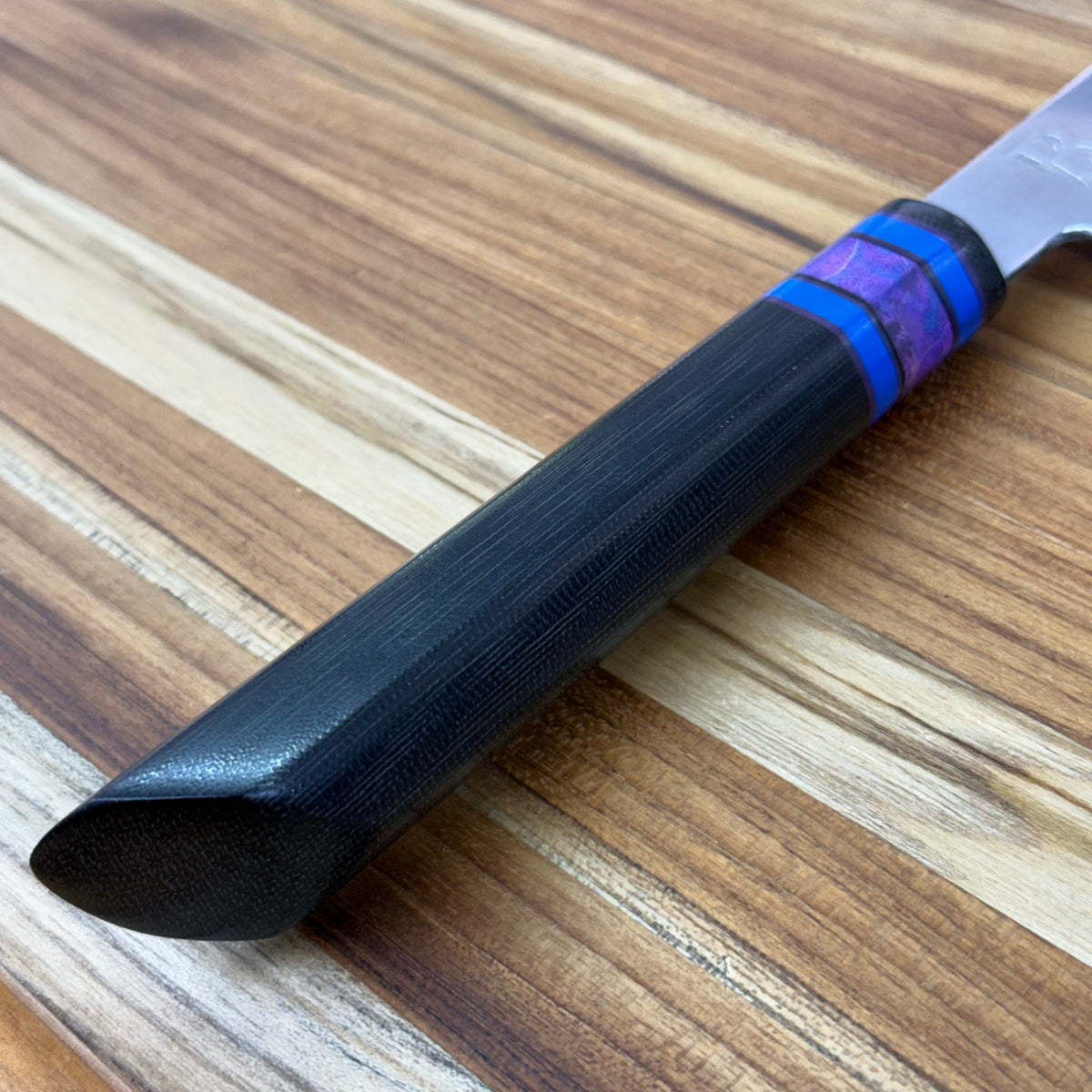 Baldwin Blades 190mm (7.5") Gyuto w/ Super Blue Sanmai Blade & Black Micarta Handle