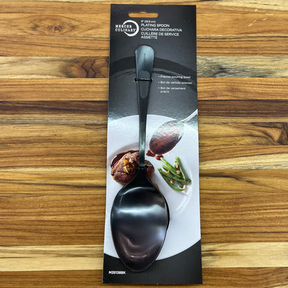 Mercer Tool 9" Matte Black Solid Bowl Platting Spoon