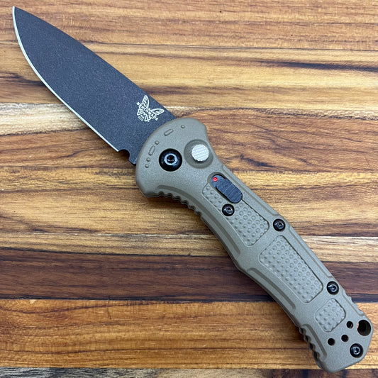 Benchmade Mini Claymore 3" Auto w/ Ranger Green Grivory Handle