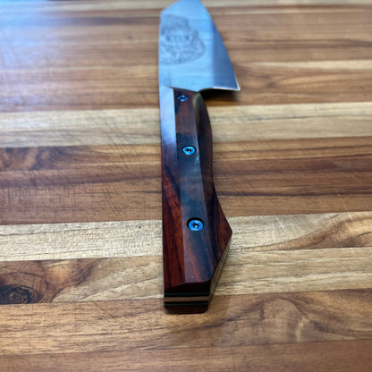 Meglio Semi-Custom 6.5" CD#1 Satin Kiritsuke w/ Lasered Sugar Skull & Cocobola Handle