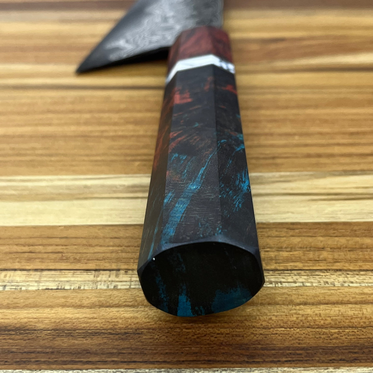 Burningsword Ironworks 190 (7.5") Garasuki w/ Damascus Blade & Birch Burl Handle