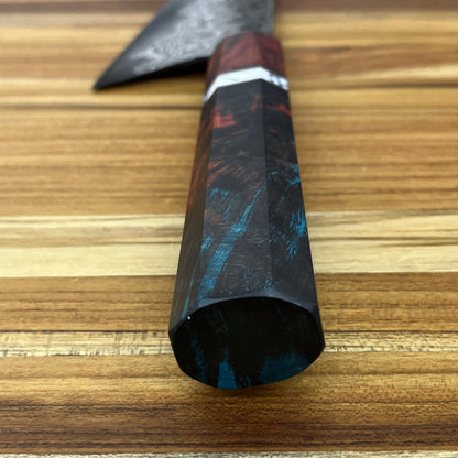 Burningsword Ironworks 190 (7.5") Garasuki w/ Damascus Blade & Birch Burl Handle