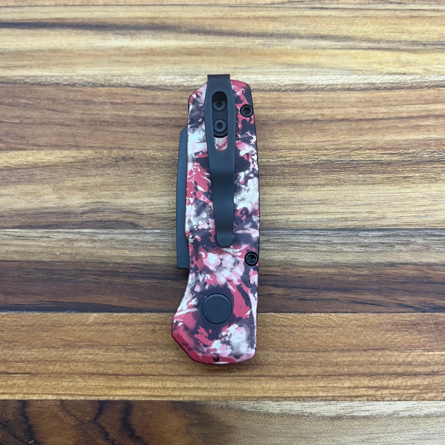 Pro-Tech Runt 5 2" Auto w/ DLC Reverse Tanto Blade & Crimson Tiger Camo Aluminum Handle