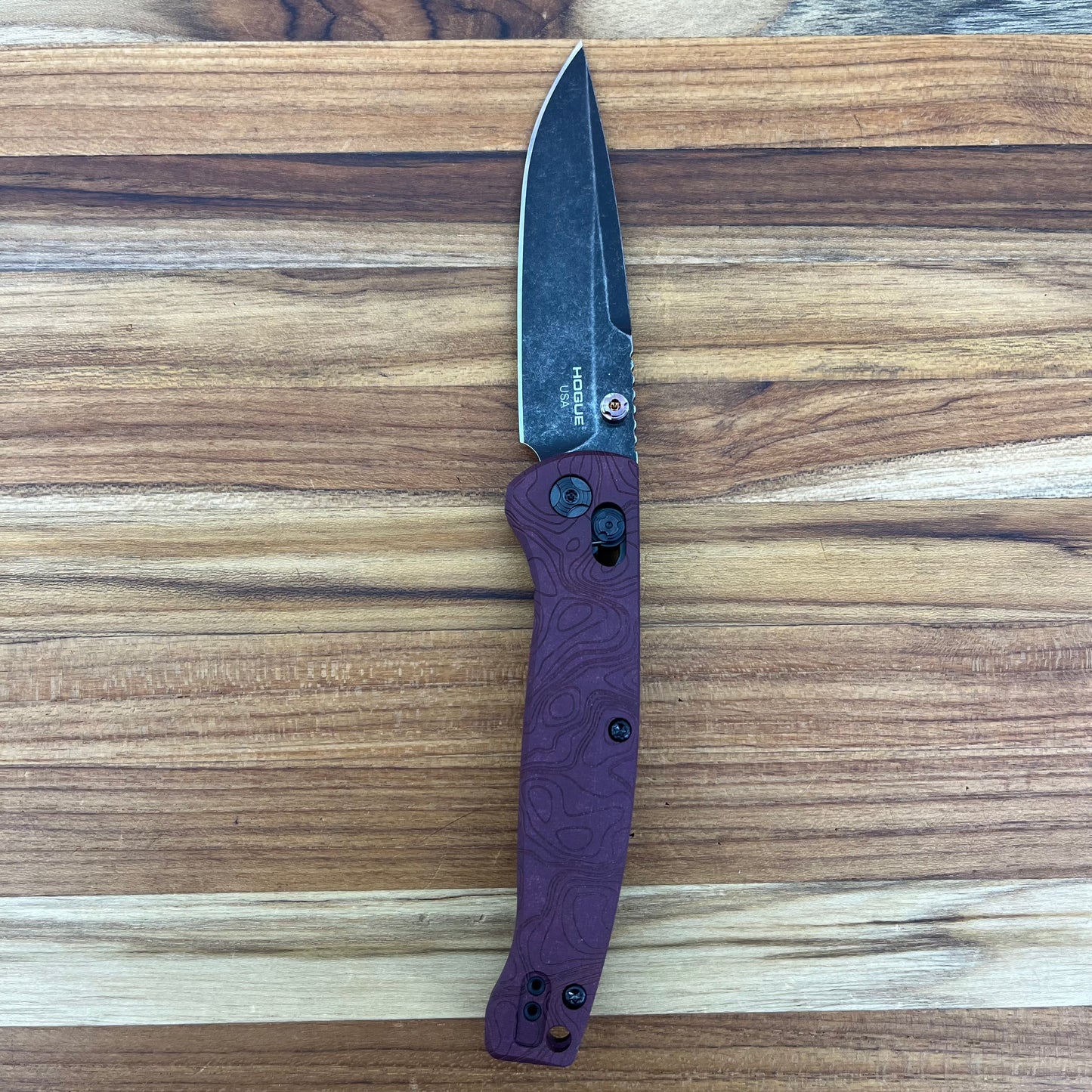 Hogue Mysto 3.4" Folding Knife w/ Redstone Richlite Handle