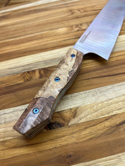 Meglio 10" Satin Semi-custom Magnacut Gyuto 2.0 with Spalted Maple Handles