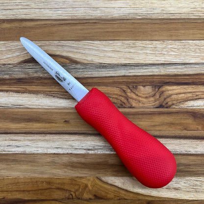 Victorinox 3" Oyster Knife Boston Style w/ Red SuperGrip