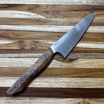 Meglio Semi-Custom 5.25" Satin Petty w/ Bastogne Walnut Handle