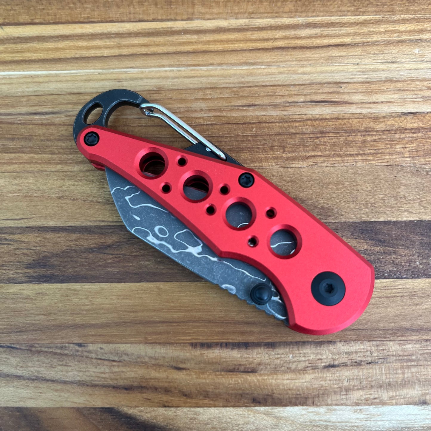 Civivi Pragma 2.25" Folding Knife w/ Carabiner Clip & Red handle