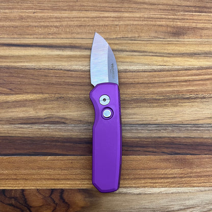 Pro-Tech Runt 5 2" Auto w/ Wharncliffe Blade & Purple Aluminum Handle