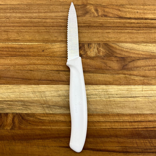 Victorinox Swiss Classic 3.25" Serrated Paring Knife w/ White Handle