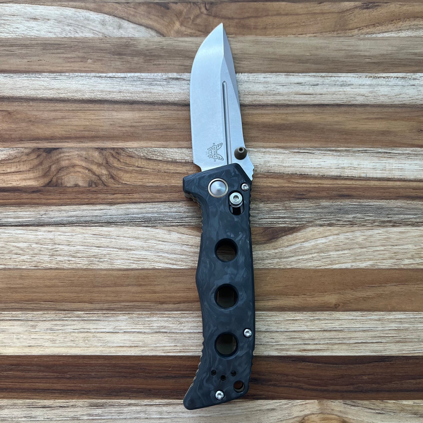 Benchmade Mini Adamas 3.25" Folding Knife w/ Carbon Fiber Handle