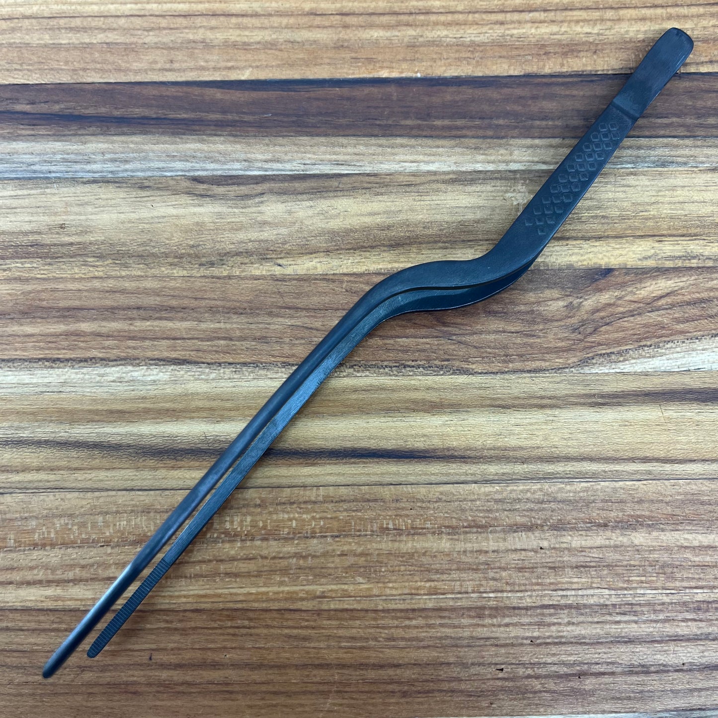 Mercer Tool Precision Plus 8" Matte Black Offset Plating Tong