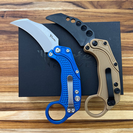 Reate EXO-K 2.75" Blue Gravity Karambit w/ Trainer Knife