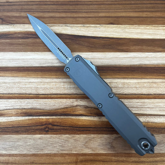 Microtech Ultratech Gen III ZBP D/E 3.5" OTF w/ Natural Clear Aluminum Handle