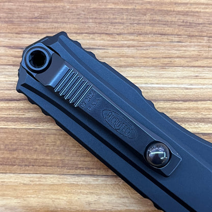 Microtech Cypher II D/E 3.25" Tactical Black OTF w/ Reversible Clip