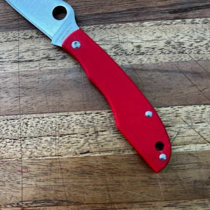 Spyderco Grasshopper 2" Folding Knife w/ Red Handle