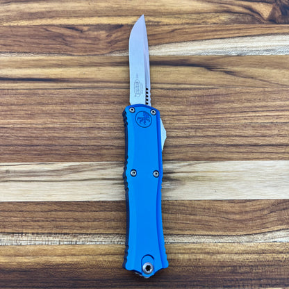 Microtech Hera II Mini Recurve 3" OTF w/ Blue Aluminum Handle