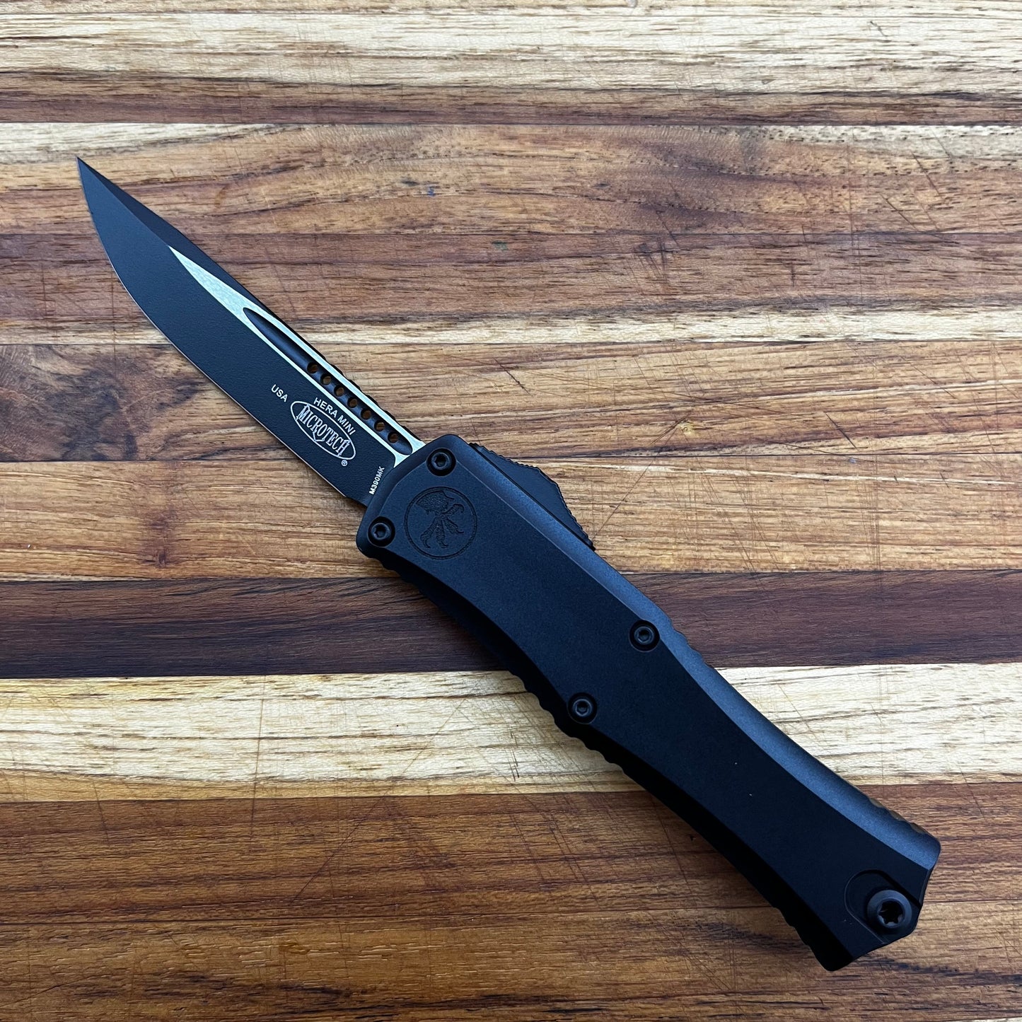 Microtech Hera II Mini S/E 3" Tactical OTF w/ Black Aluminum Handle