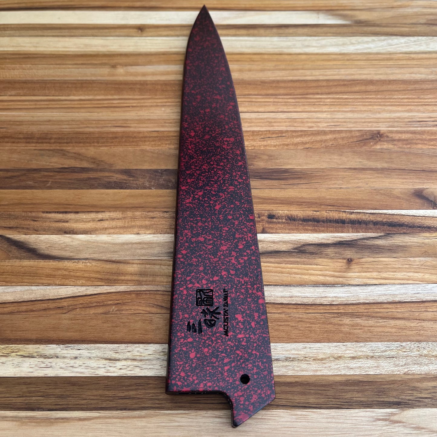 Mcusta Zanmai Red Lacquer 240mm (9.5") Sujihiki Saya w/ Pin