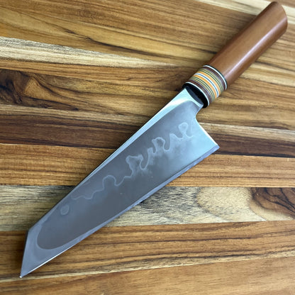 3rd Hill Customs Honyaki 165mm (6.5") Honesuki w/ Vintage Paper Westinhouse Handle