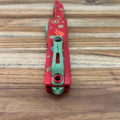 Microtech Signature Series UTX-85 GEN IV S/E 3.11" OTF Auto w/ St. Patrick's Day Handle