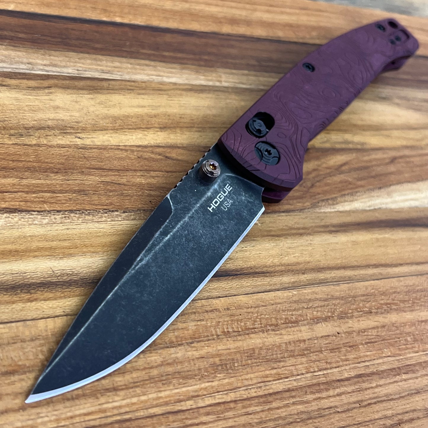 Hogue Mysto 3.4" Folding Knife w/ Redstone Richlite Handle