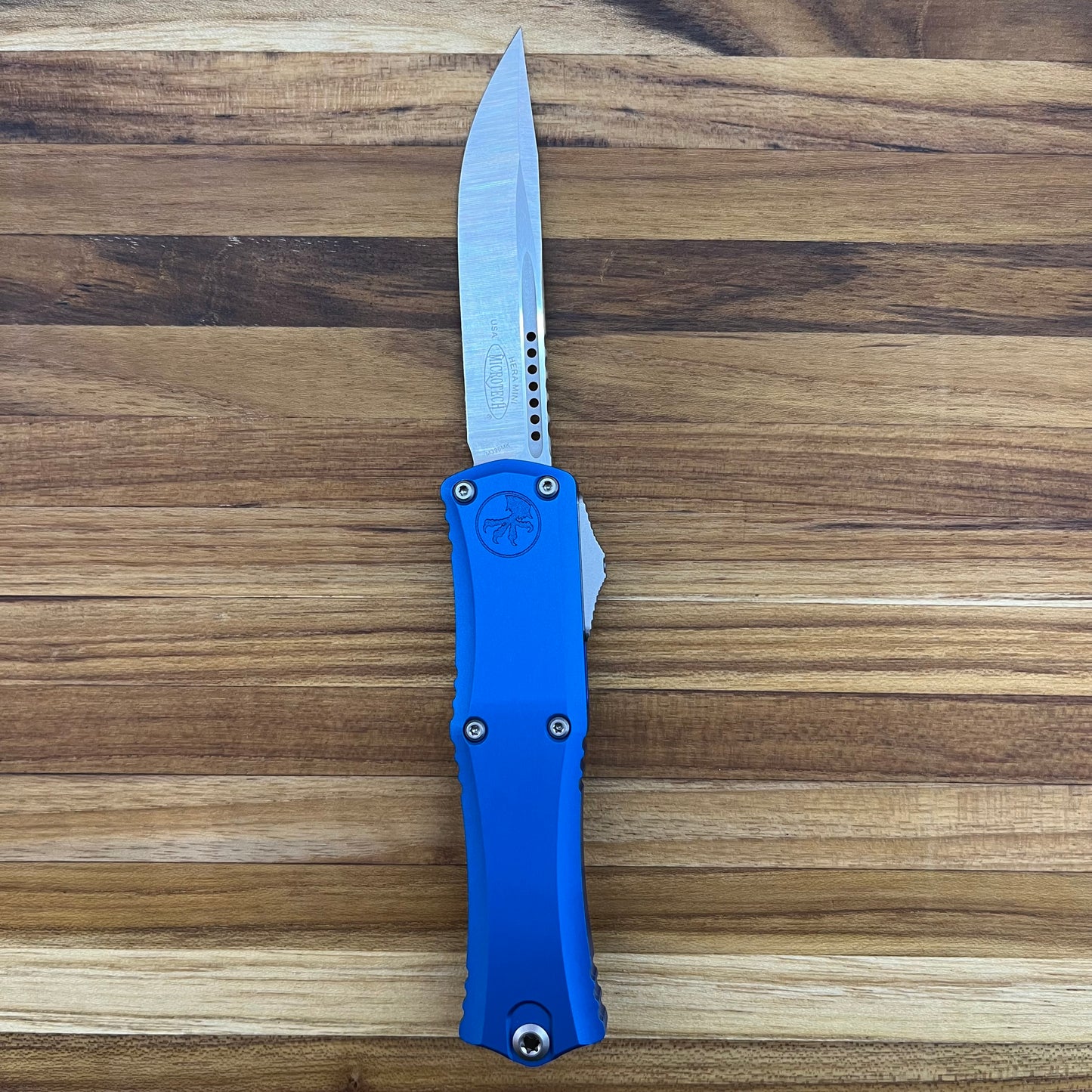 Microtech Mini Hera II 30th Anniversary S/E 3" OTF w/ Blue Aluminum Handle