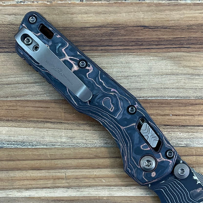 Microtech Marfione Select MSI Mini Ram-Lok 3" Folding Knife w/ Livewire Carbon Fiber & Bronze Titanium Accented Handle