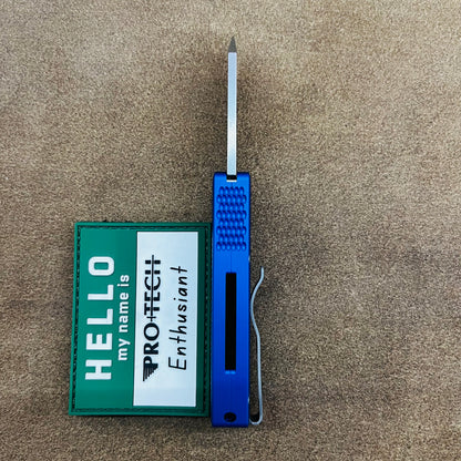 Pro-Tech Runt 5 2" Auto w/ 20CV & Textured Blue Aluminum Handle