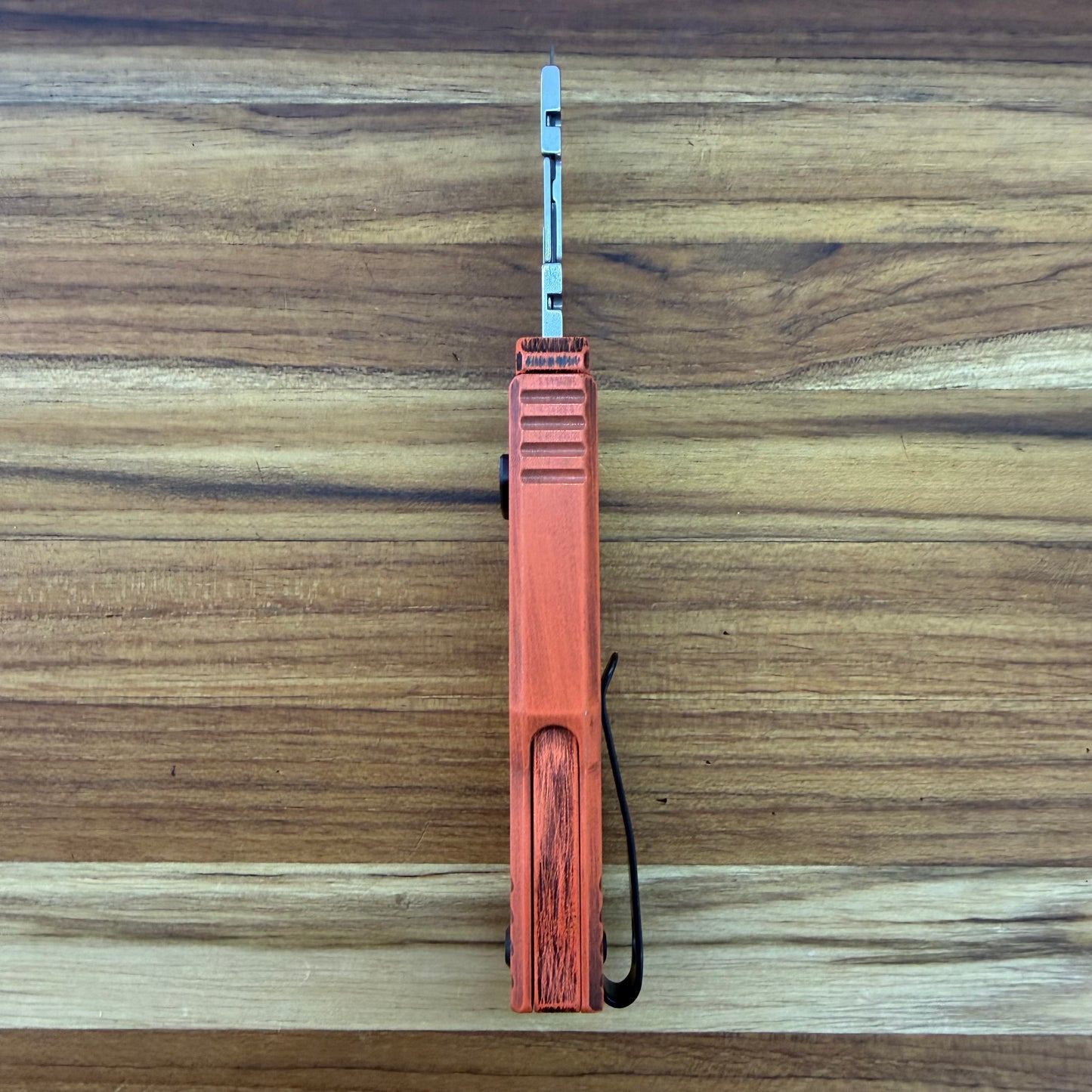 Reate Exo-U Gravity 2.5" Utility Knife w/ Distressed Orange Handle