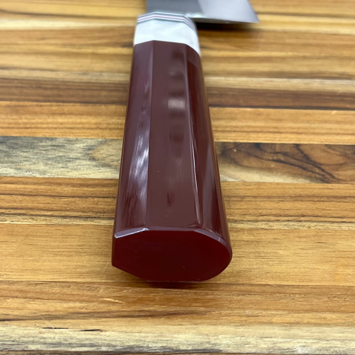 3rd Hill Customs 210mm (8.25") Chef's Knife w/ Red Wine Handle